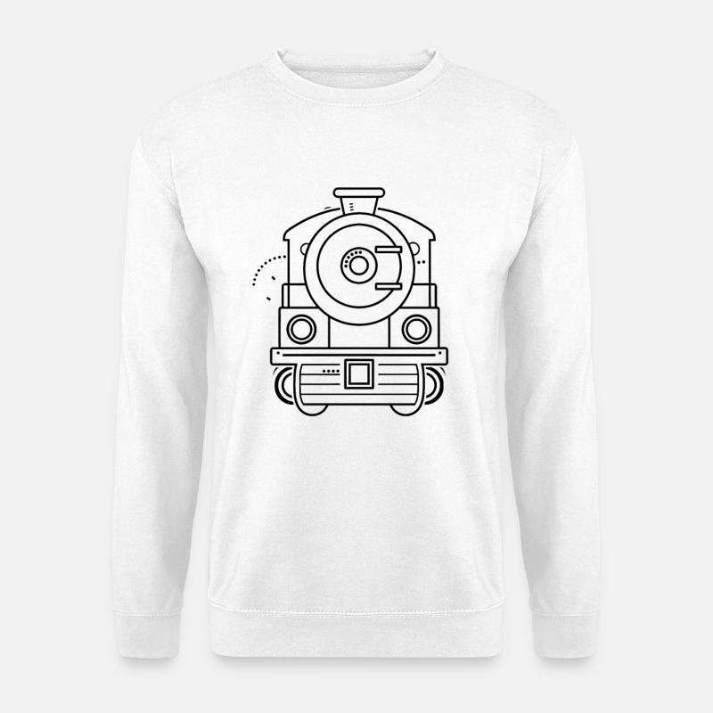 Lokomotive Cartoon Look - Unisex Pullover - Weiß