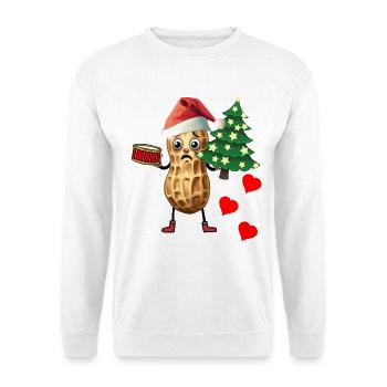 Peanut Heartfelt Christmas Greetings Chrismas Xmas - Unisex Sweatshirt - white - Front
