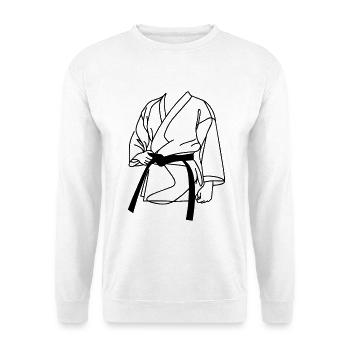 Karateka Zeichnung - Unisex Pullover - Weiß - Vorne