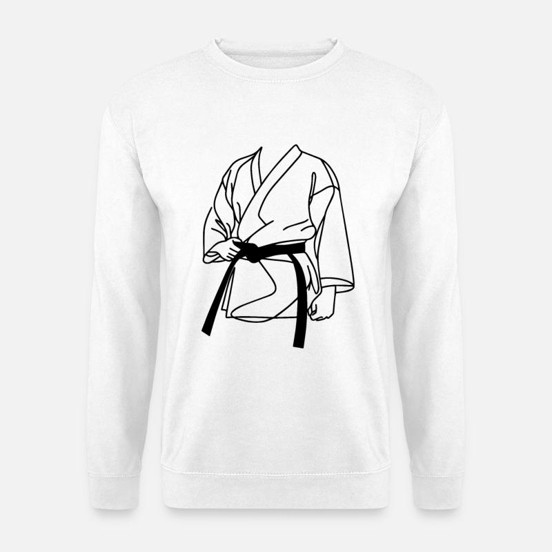 Karateka Zeichnung - Unisex Pullover - Weiß