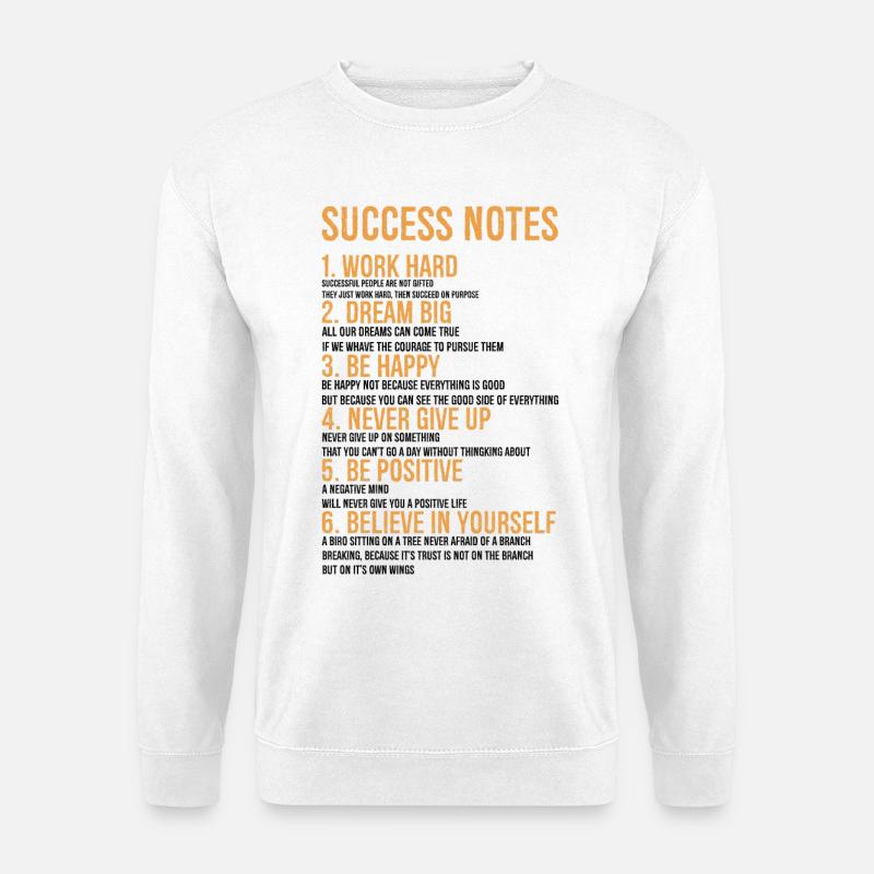 Success Notes - Unisex Sweatshirt - white