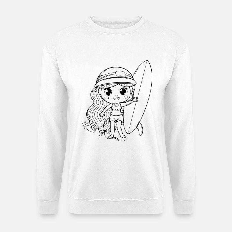 Kleine Surferin - Unisex Pullover - Weiß