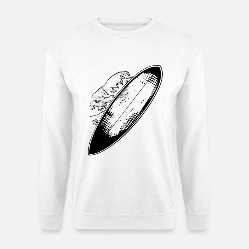 Surfbrett - Unisex Pullover - Weiß