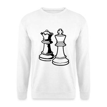 Chess queen and king - Unisex Sweatshirt - white - Front