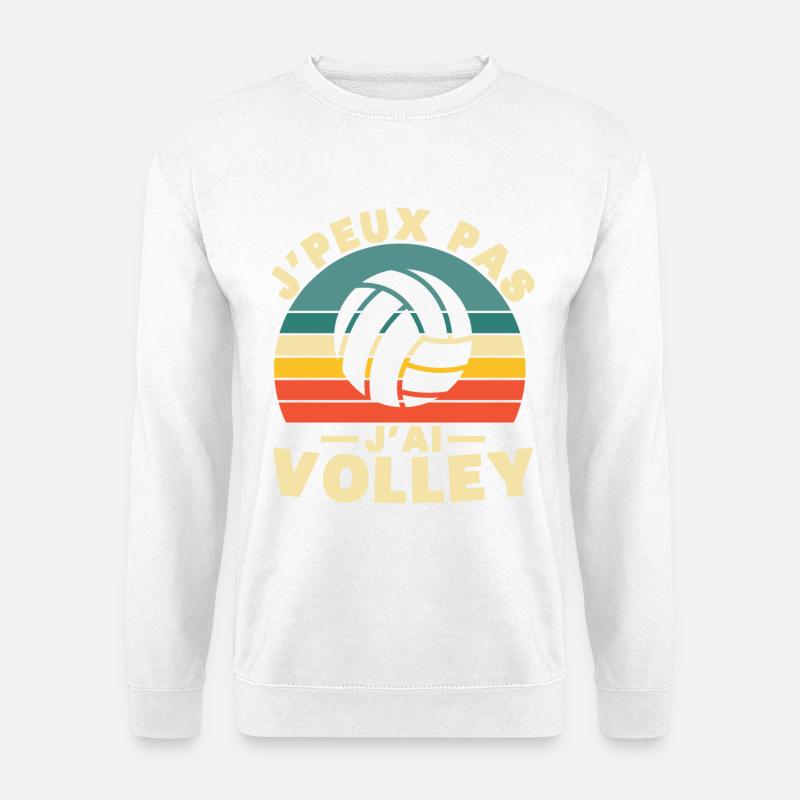 Ich kann nicht Ich habe Volley Humor Geschenk - Unisex Pullover - Weiß