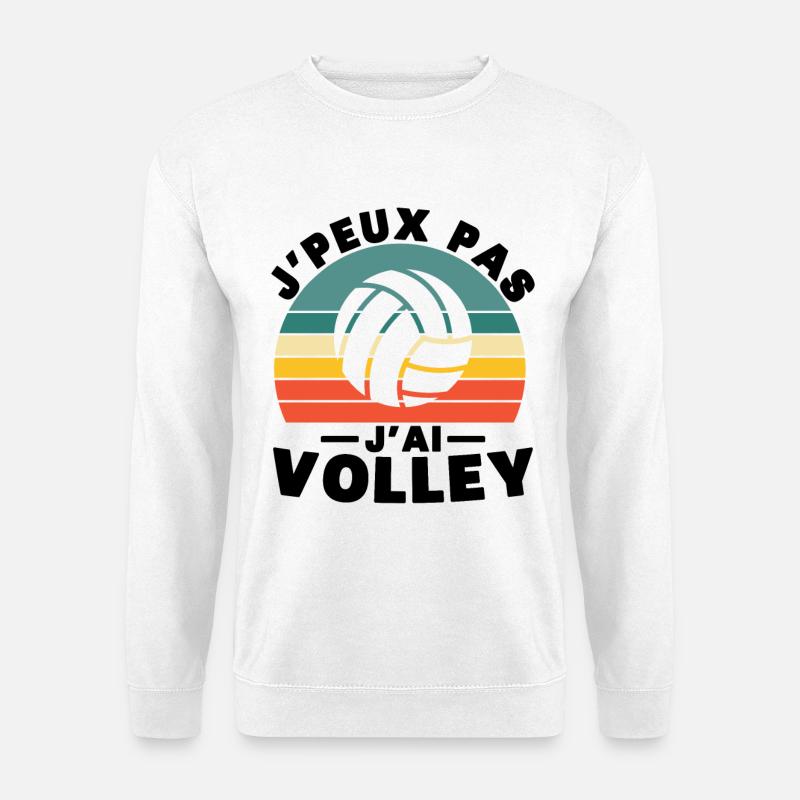 Ich kann nicht Ich habe Volley Humor Geschenk - Unisex Pullover - Weiß