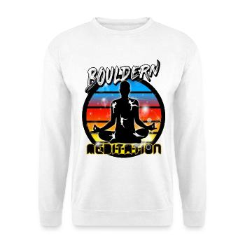 Bouldern - Unisex Pullover - Weiß - Vorne - Alina (178cm) & Michal (187cm)