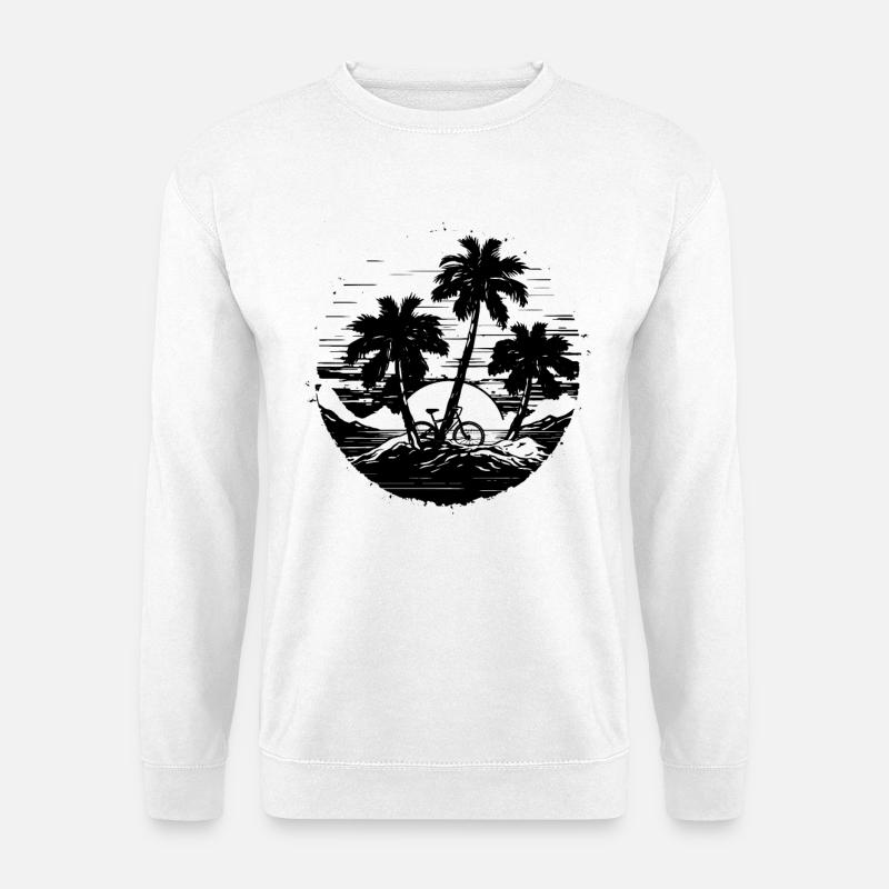 Mountainbiking Illustration - Unisex Pullover - Weiß