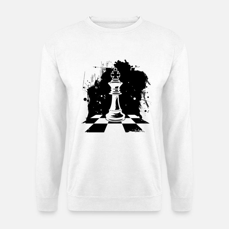 Chess Pieces Drawing - Unisex Sweatshirt - white