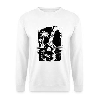 Ukulele Zeichnung - Unisex Pullover - Weiß - Vorne