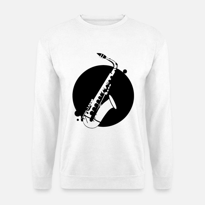 Saxophon - Unisex Pullover - Weiß