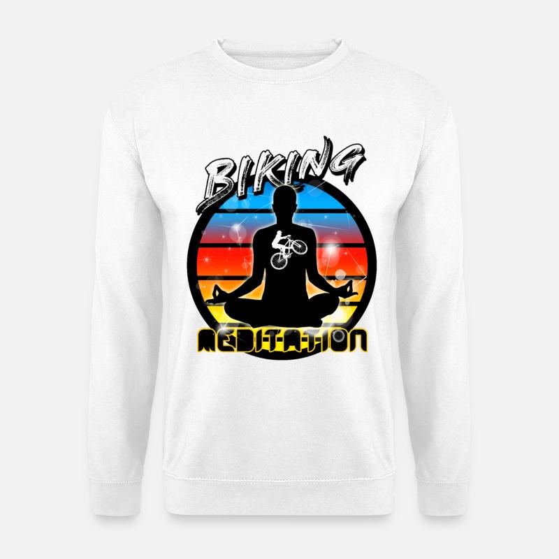 Fahrradfahrer - Unisex Pullover - Weiß