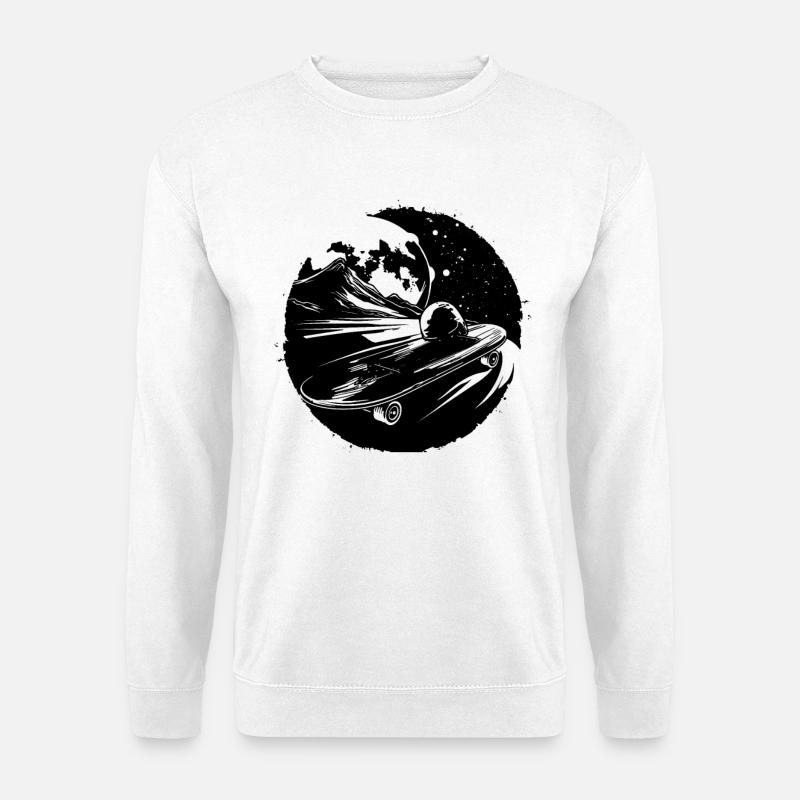 Skateboarding Skizze - Unisex Pullover - Weiß