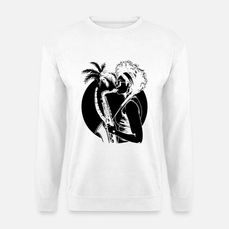 Saxophone player - Unisex Sweatshirt - white