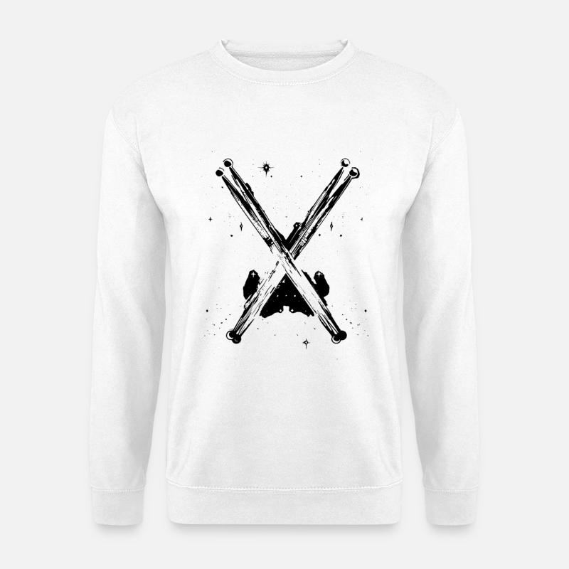 Drumsticks Sketch - Unisex Sweatshirt - white
