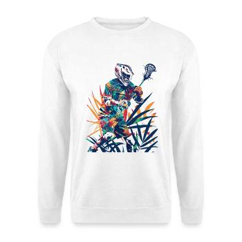 Look de bande dessinée de joueur de crosse - Sweat-shirt Unisexe - blanc - Devant