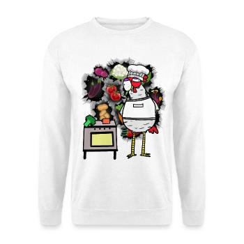 Poulet Cuisinier Cuisiniers Cuisinier - Sweat-shirt Unisexe - blanc - Devant