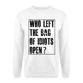 who left the bag - Unisex Pullover - Weiß - Vorne