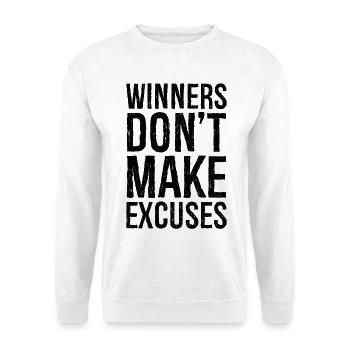 Les gagnants ne trouvent pas d'excuses - Sweat-shirt Unisexe - blanc - Devant
