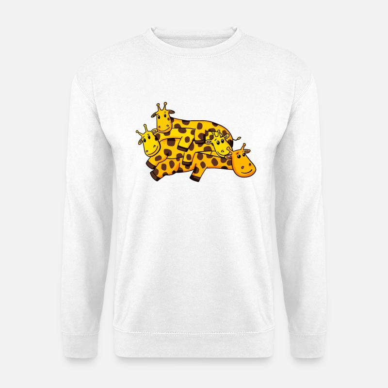 Giraffe Giraffen - Unisex Pullover - Weiß