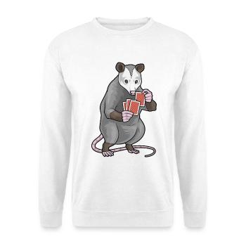 Beutelratte Poker Pokerkarten - Unisex Pullover - Weiß - Vorne