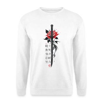 Japan Characters Sword Rose Aesthetics - Unisex Sweatshirt - white - Front