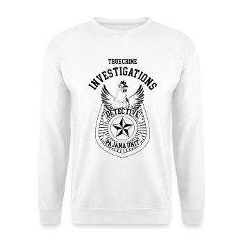 Poulet True Crime Detective Marque Cadeau Drôle - Sweat-shirt Unisexe - blanc - Devant