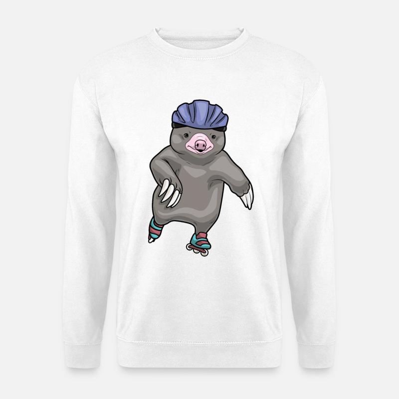 Maulwurf Inline skating Inline skates - Unisex Pullover - Weiß