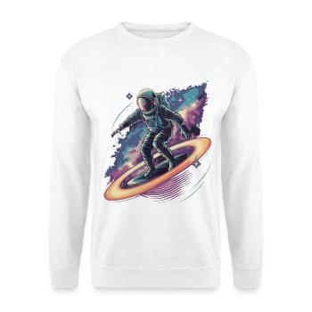 Astronaut Surfing the Cosmic Rings - Unisex Sweatshirt - white - Front