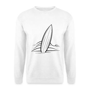 Dessin de planche de surf - Sweat-shirt Unisexe - blanc - Devant
