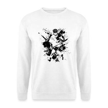 Lacrosse Spieler Graffiti - Unisex Pullover - Weiß - Vorne