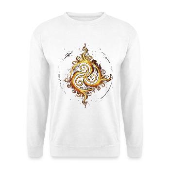 Triskel de feu - Sweat-shirt Unisexe - blanc - Devant