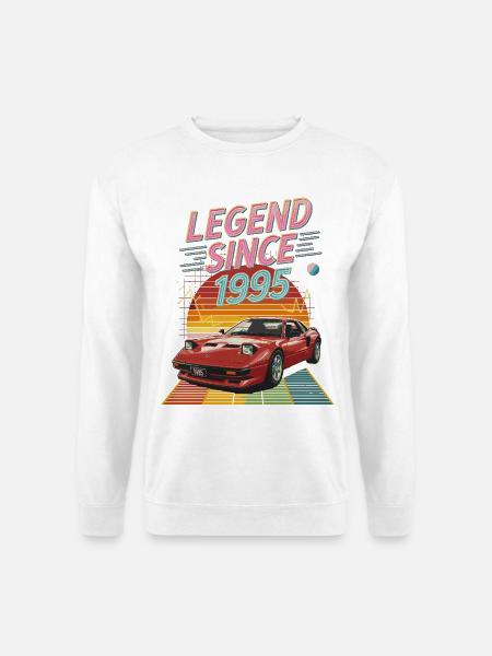 Legend Since 1995 Retro Car Art - Unisex Sweatshirt - white
