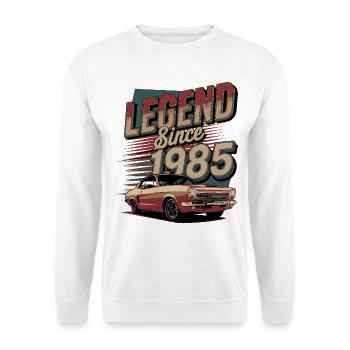 Légende depuis 1985 Art de voiture rétro classique - Sweat-shirt Unisexe - blanc - Devant