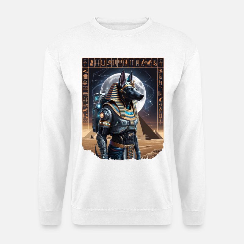 Ancient Anubis Astronaut Sci-Fi Design - Unisex Sweatshirt - white