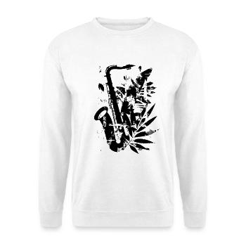 Saxophone drôle - Sweat-shirt Unisexe - blanc - Devant