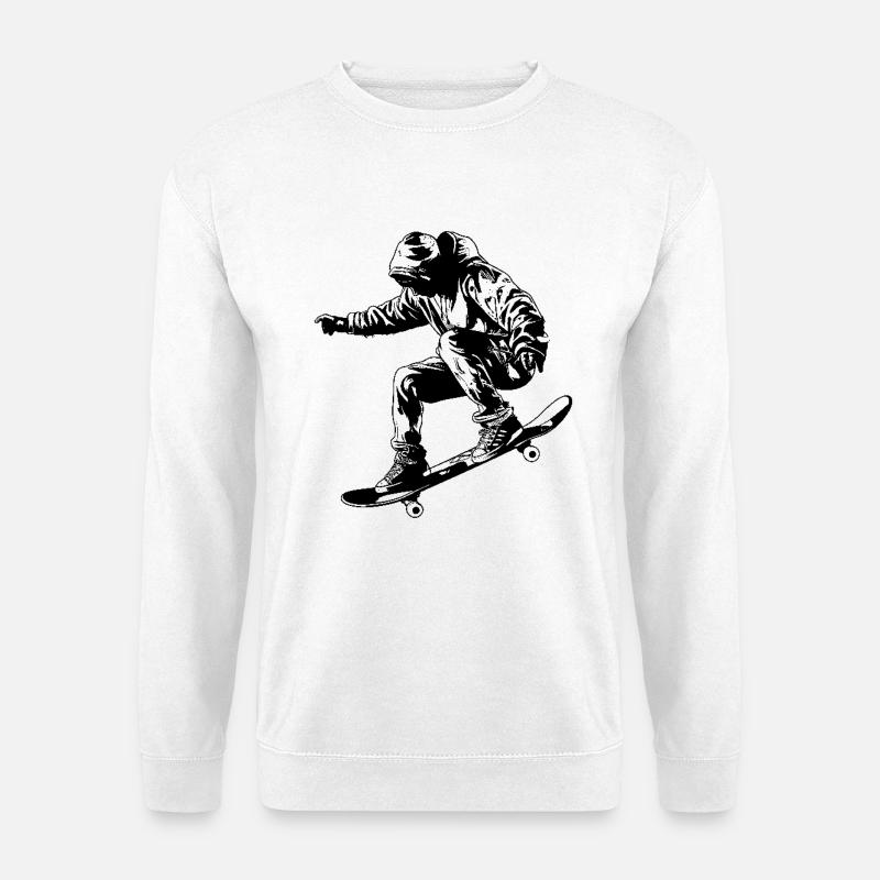 Skateboarder - Unisex Pullover - Weiß