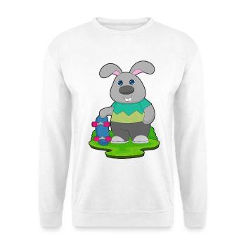 Bunny Skater Skateboard - Sweat-shirt Unisexe - blanc - Devant