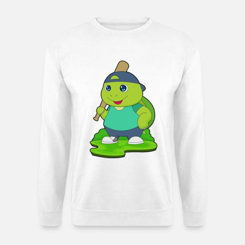 Batte de baseball Turtle - Sweat-shirt Unisexe - blanc