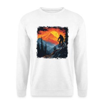 VTT dessin rétro - Sweat-shirt Unisexe - blanc - Devant