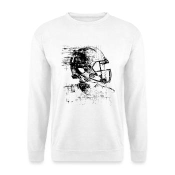 Football Helm - Unisex Pullover - Weiß - Vorne