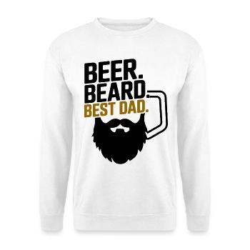 Bestes Papa aller Zeiten Vatertagsshirt - Unisex Pullover - Weiß - Vorne
