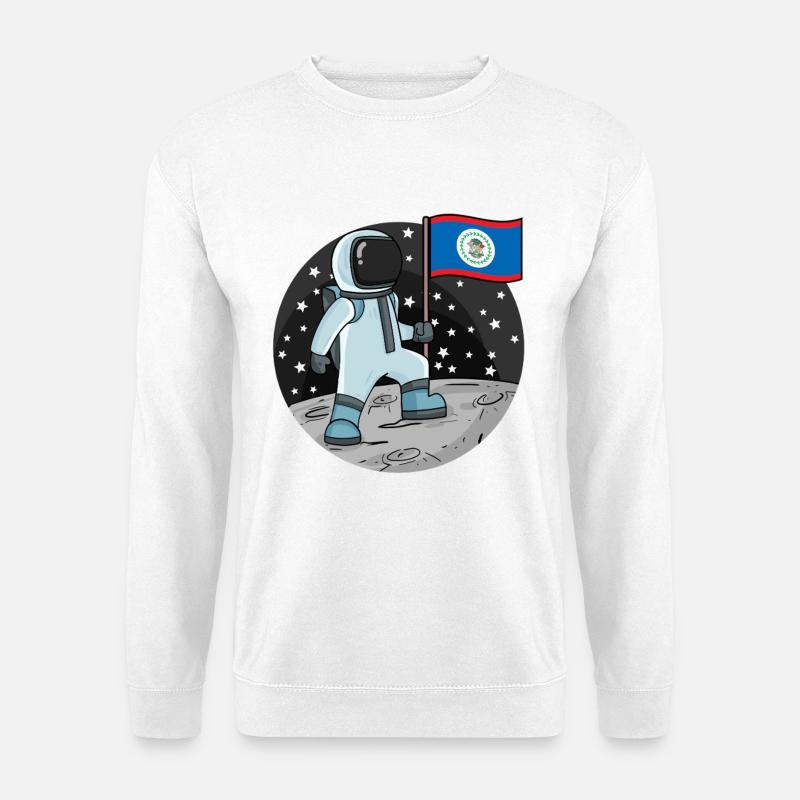 Astronaut Flag Belize - Unisex Sweatshirt - white