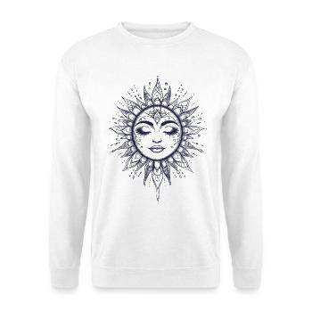 Boho Soleil Bohème Visage Soleil Spiritualité - Sweat-shirt Unisexe - blanc - Devant