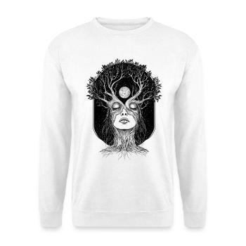 Boho Baum Frau Gaea Abstrakt Grafik Mystisch - Unisex Pullover - Weiß - Vorne