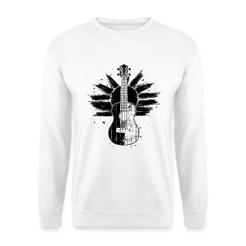Ukulele Zeichnung - Unisex Pullover - Weiß - Vorne