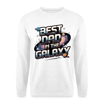 Meilleur papa de la galaxie | Cadeau pour la fête des pères - Sweat-shirt Unisexe - blanc - Devant