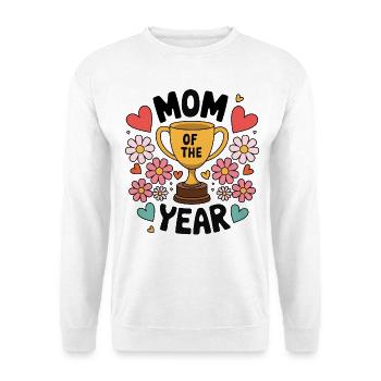 Mutter des Jahres | Niedliches Trophäen-Design Muttertag - Unisex Pullover - Weiß - Vorne