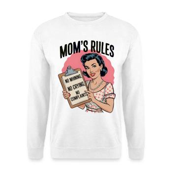Mom's Rules Shirt | Funny Retro Design - Unisex Sweatshirt - white - Front