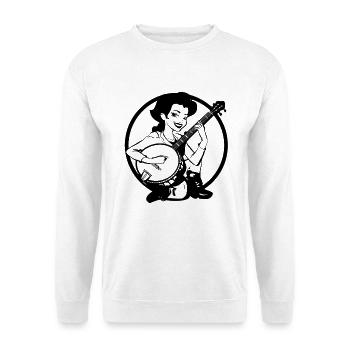 Look de bande dessinée de joueur de banjo - Sweat-shirt Unisexe - blanc - Devant